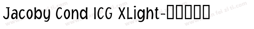 Jacoby Cond ICG XLight字体转换